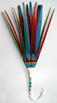 18 Center Macaw Tail Feathers Drop Fan