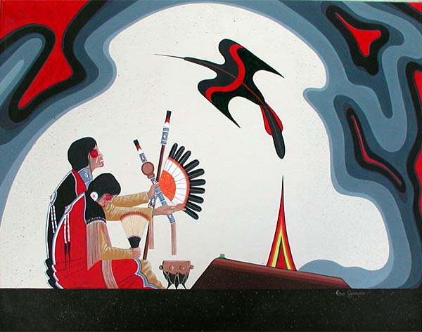 Fred Cleveland - Peyote Ceremony painting
