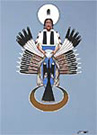 Kiowa artist, Robert Redbird "Morning Water" peyote painting