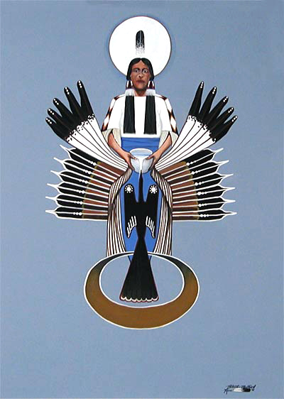 Robert Redbird - Morning Water - Peyote Ceremony painting