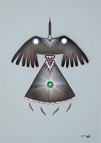 Robert Redbird - Peyote Design painting