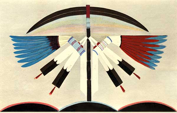 Monroe Tsa Toke - The Bird of Dawn - Peyote Ceremony painting
