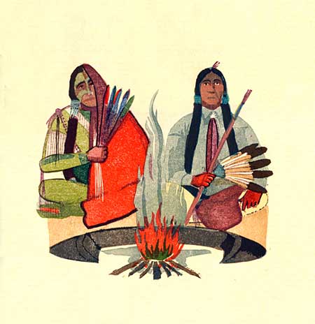 Monroe Tsa Toke - The Peyote Ritual - Father Peyote & Helper painting