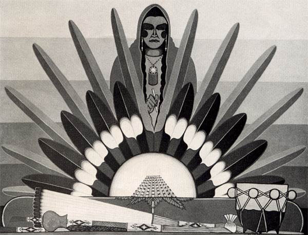 VIEWS AND VISIONS: The Symbolic Imagery of the Native American Church -  MOTHER'S PRAYER - Archie Blackowl