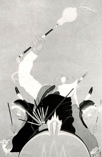 VIEWS AND VISIONS: The Symbolic Imagery of the Native American Church - THE PEYOTE MEETING - Rance Hood